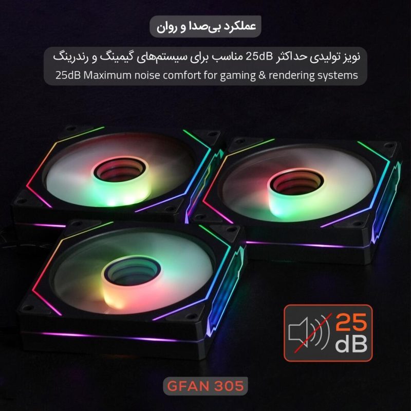 فن کیس گیمینگ تسکو مدل GFAN 305 Skadi Lux