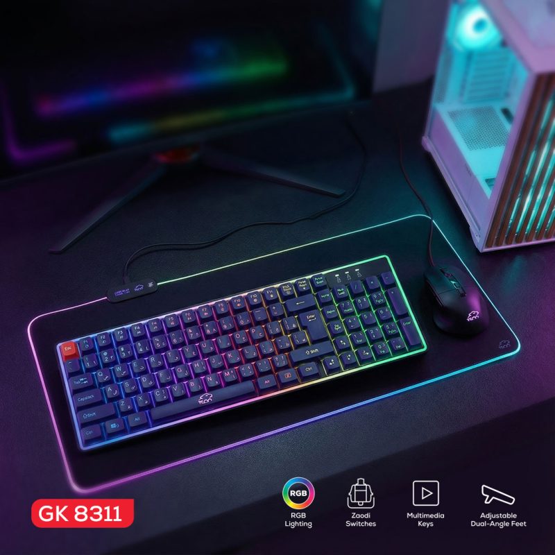 کیبورد گیمینگ تسکو گیم مدل GK 8311 6 کیبورد گیمینگ تسکوگیم GK-8311