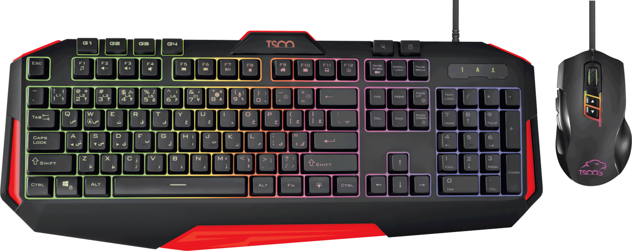 کیورد و موس گیمینگ تسکو مدل GKM 8205 4 کیبورد گیمینگ تسکو GKM 8205
