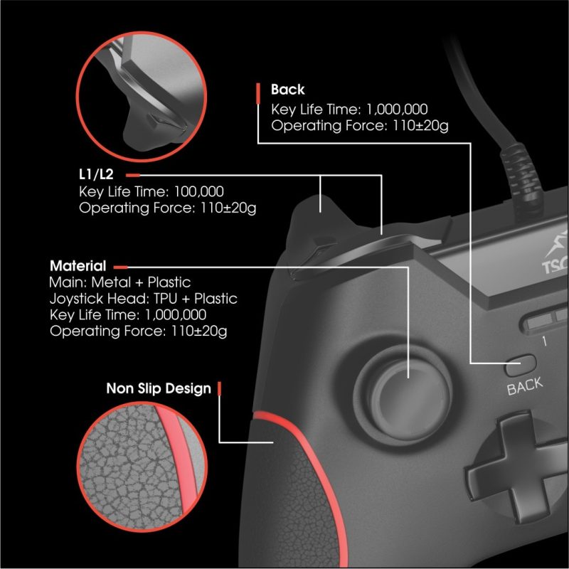 دسته بازی تسکو مدل TG 120 X2 4 دسته بازی تسکو مدل TG 120 X2
