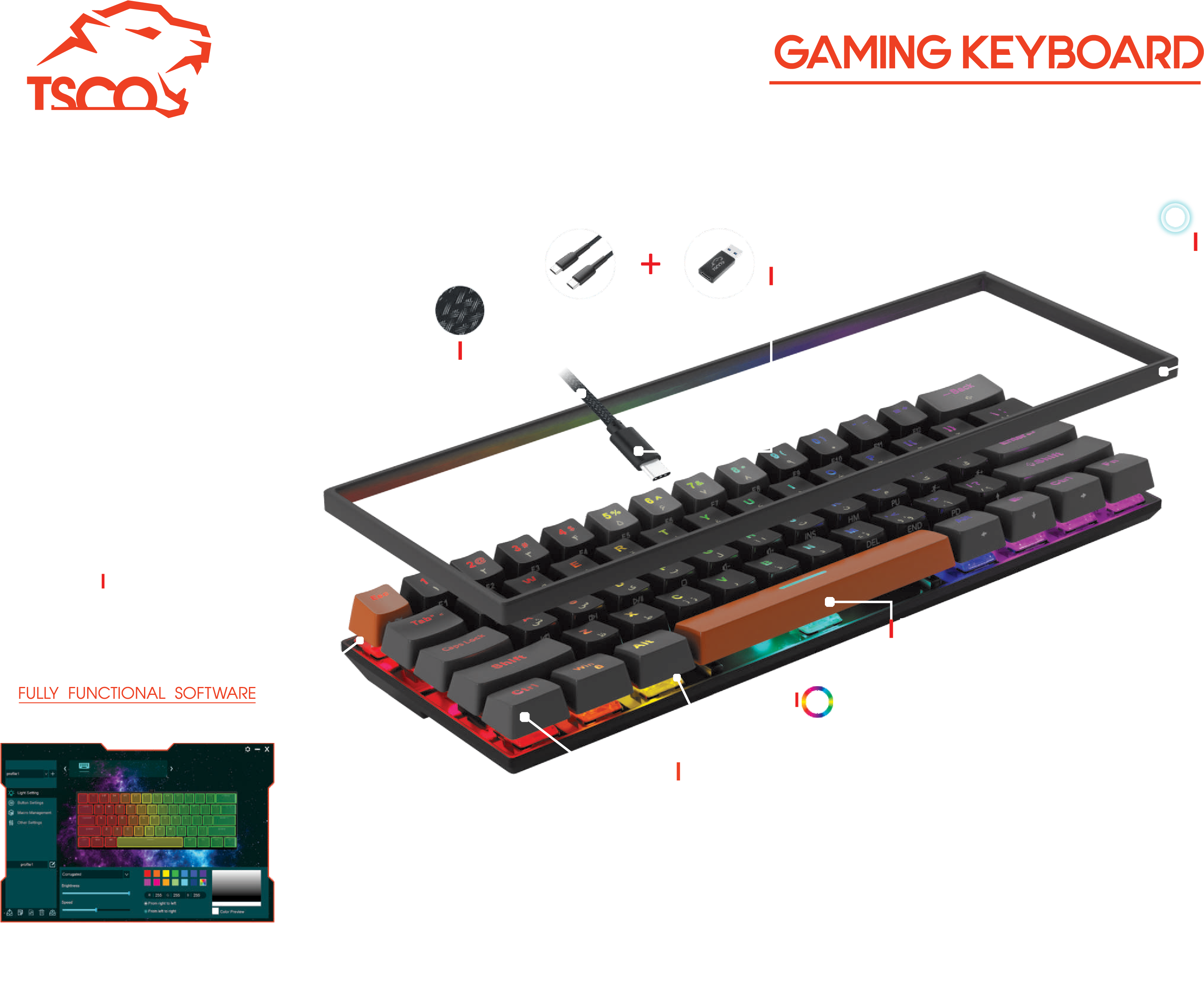 کیبورد مکانیکال تسکو مدل GK 8161 1 lazy