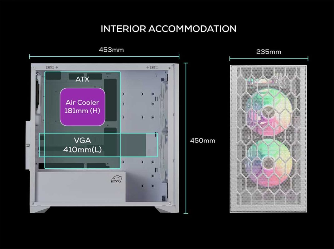 کیس گیمینگ تسکو مدل Thunderwave