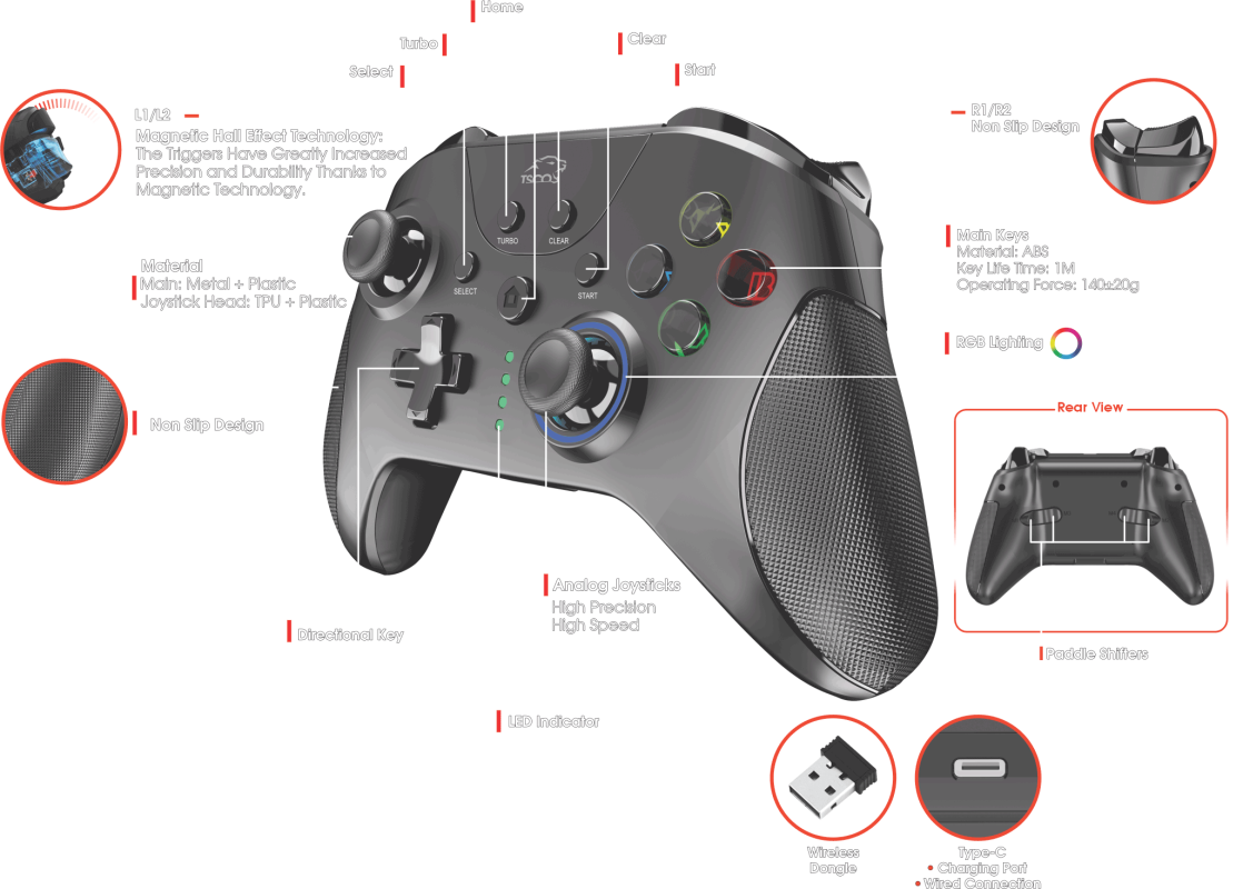 گیم پد تسکو مدل TG 133W