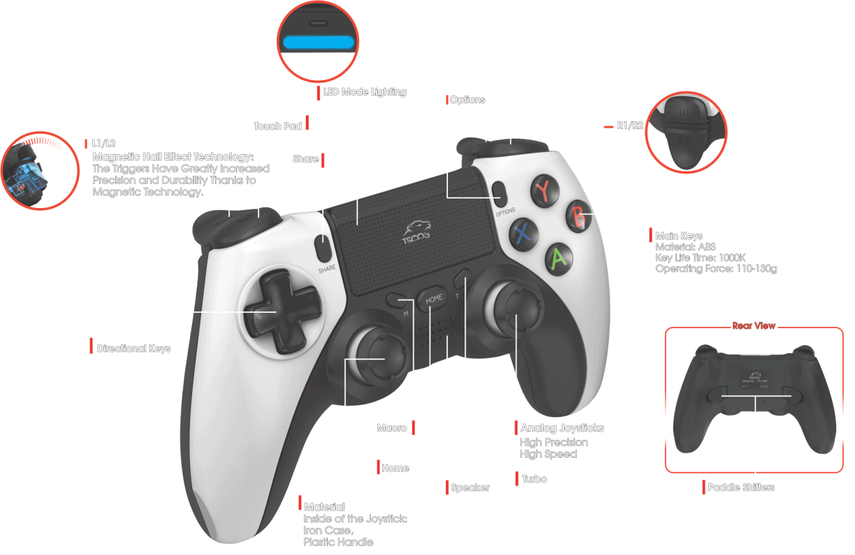 دسته بازی تسکوگیم مدل TG 159W 1 گیمپد تسکوگیم TG 159W