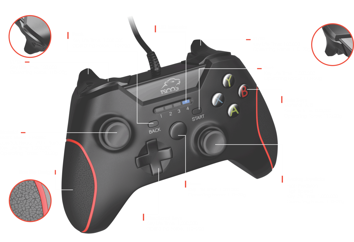 گیم پد تسکو مدل TG 120 2 گیم پد تسکو مدل TG 120