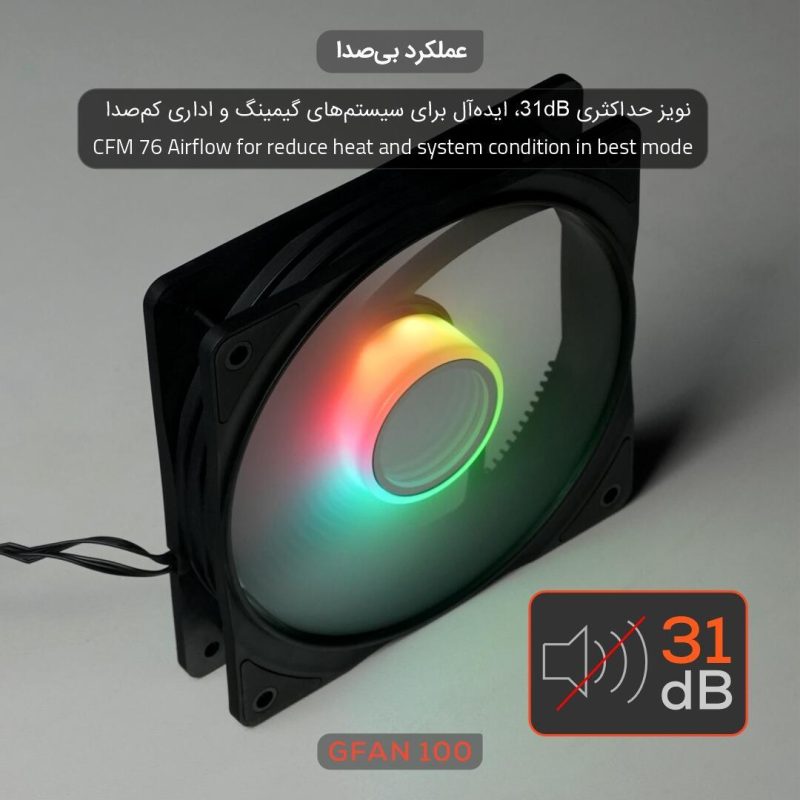فن کیس گیمینگ تسکوگیم مدل Skadi Storm (GFan 100)