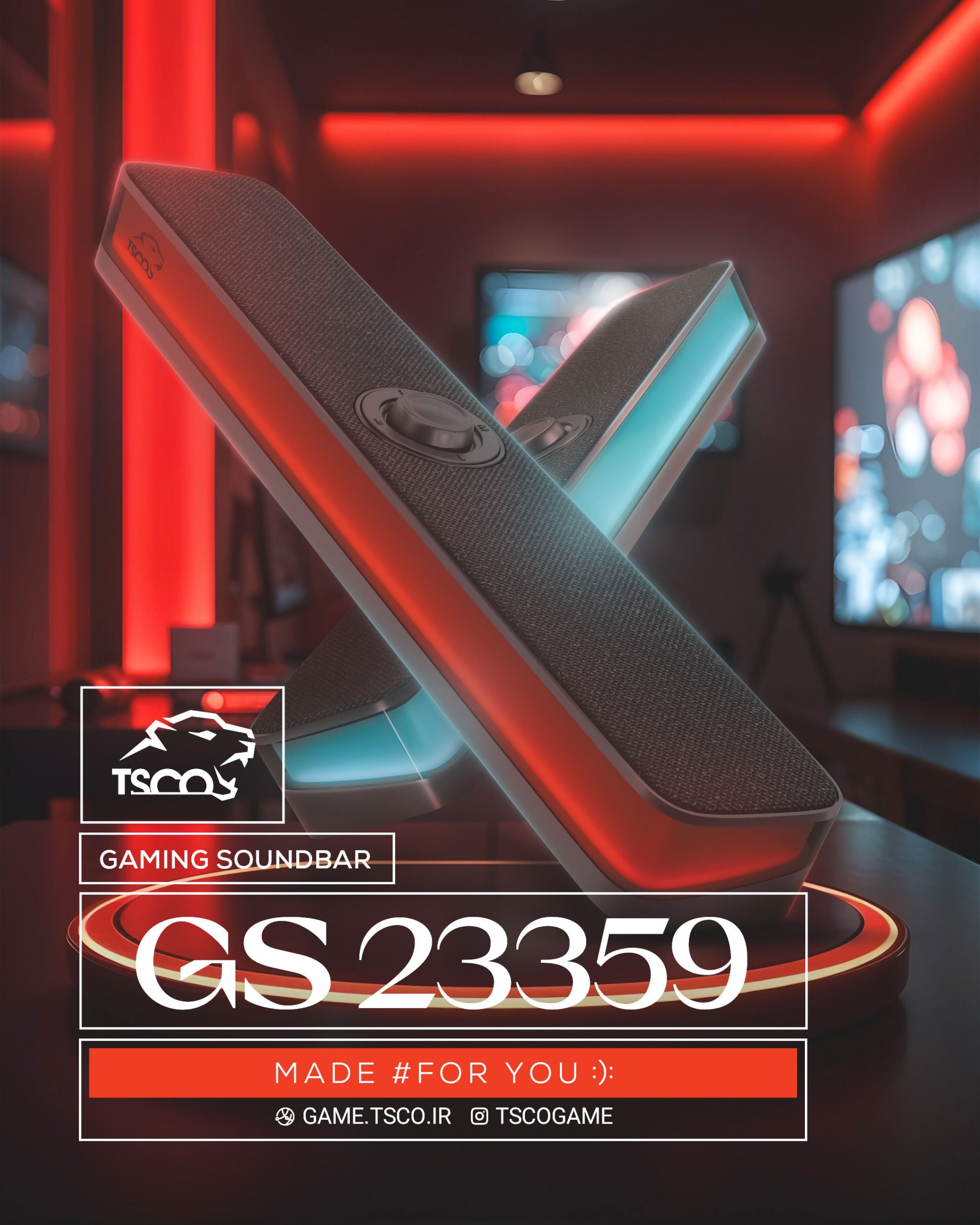 اسپیکر گیمینگ تسکو مدل GS 23359 12 اسپیکر GS23359